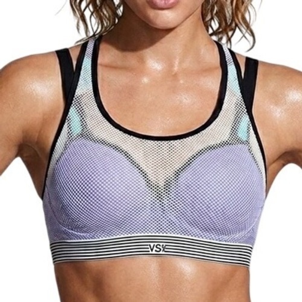 VSX SPORT crop top athletic sports bra adult/teen‎ size 32C dance dancewear NWOT